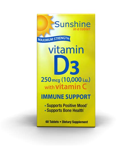 Sunshine Vitamin D 250mcg 10000 Iu With Vitamin C Windmill Vitamins