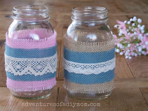 How To Make Burlap And Lace Mason Jars Adventures Of A Diy Mom