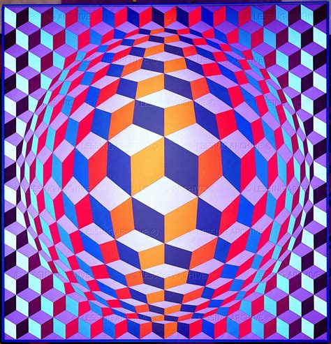 Vasarely Geometric Art Victor Vasarely Illusion Art