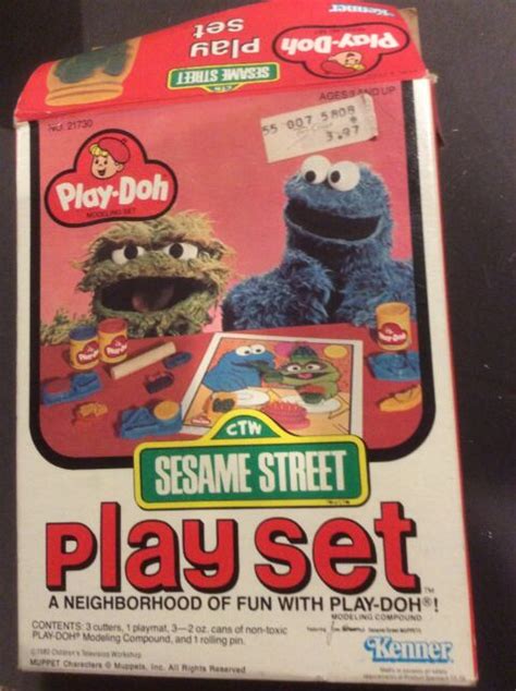 Vintage Sesame Street Play Doh Set Box Only1980 Ebay