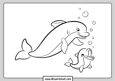 Dolphin Coloring Pages For Kids