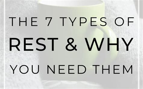 New Blog The 7 Types Of Rest And Why You Need Them By Holistic
