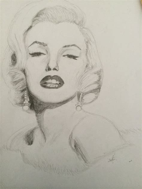Marilyn Monroe Drawing Pencil Easy At Getdrawings Free Download
