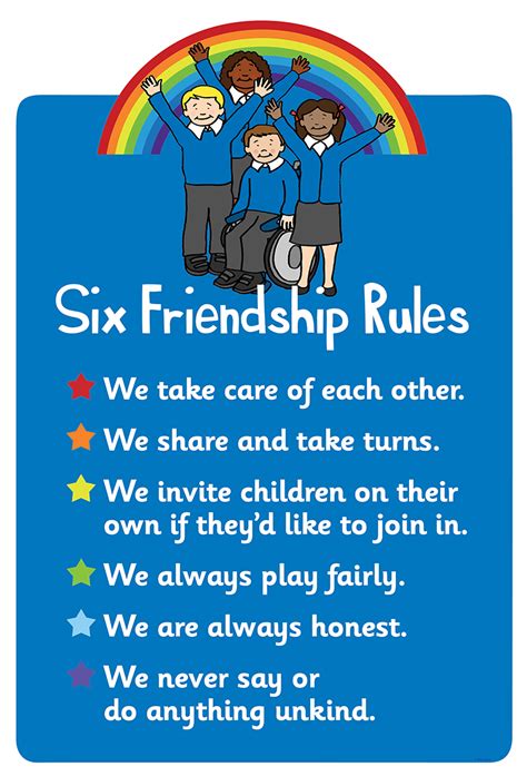 Six Friendship Rules Sign