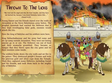 Daniel Bible Story Daniel And The Lions Den Thrown To