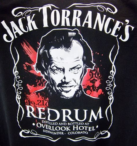 Jack Torrance S Red Rum The Shining Stephen King Black 2xl Horror Movie T Shirt Horror Movie T