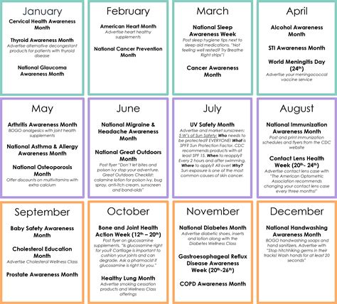 Health Promotion Calendar 2023 A Year Of Wellness And Celebrations