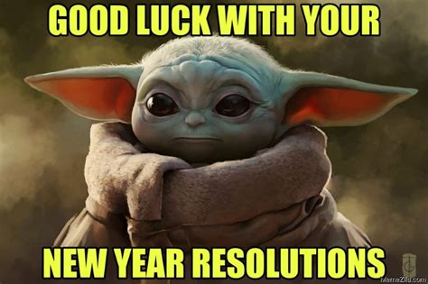 Baby Yoda Wishes You Happy New Year Meme