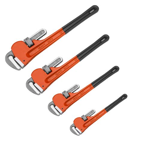 Costway Adjustable Heavy Duty Pipe Wrench Set 4pcs 8 10 14 18