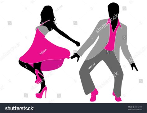 Dancing Couple Stock Vector Illustration 90812174 Shutterstock