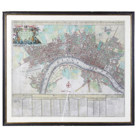 Early 18th Century Map Of London At 1stdibs