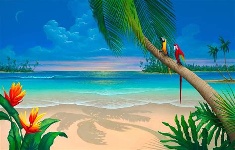 Another Paradise Painting By Artist David Miller A Painting Of