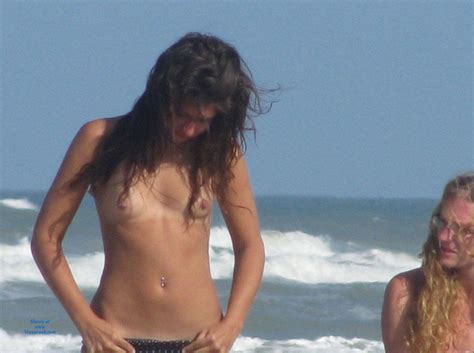 Tempting Topless Brunette In The Beach August Voyeur Web Hall