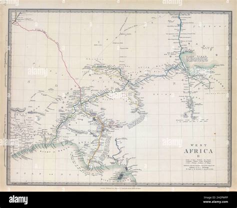 Illustration Of The Old 19th Century Map Of West Africa Stock Photo Alamy