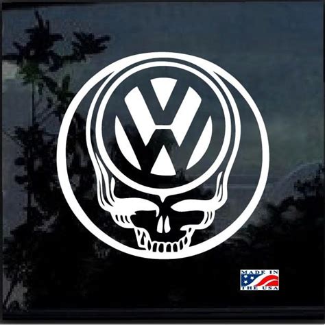 Vw Volkswagen Skull Jdm Car Window Decal Stickers Made In Usa