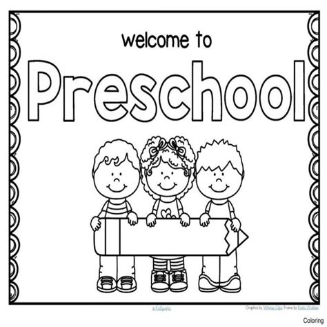 Awasome Welcome To Kindergarten Coloring Page 2023