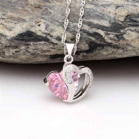 New Arrival Trendy Fashion Silver Necklace Fine Jewelry Heart Pendant