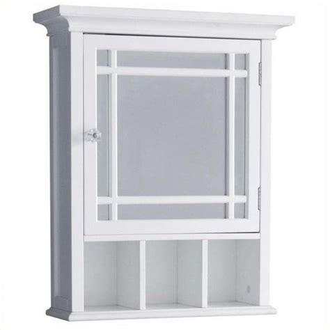 Elegant Home Fashions Neal 1 Door Medicine Cabinet In White Walmart