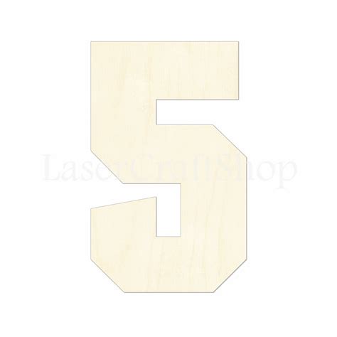 2 34 Wooden Number 5 Wood Number 5 Cutout Etsy
