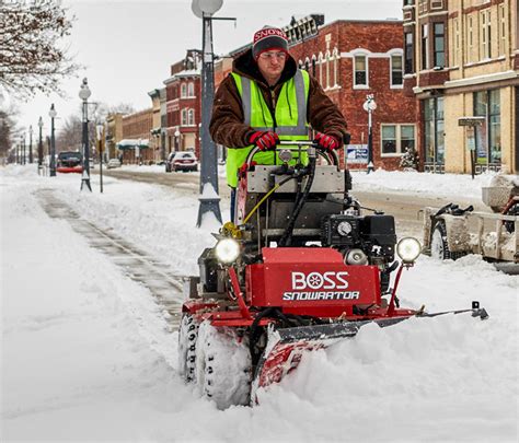 Ditch The Shovels With Boss Redesigned Stand On Snowrator Sidewalk
