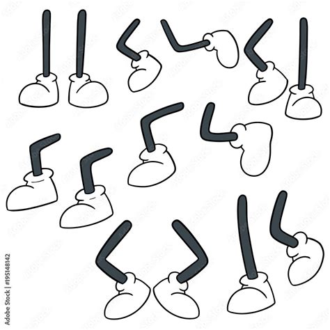 Vector Set Of Cartoon Legs Stock Vector Adobe Stock