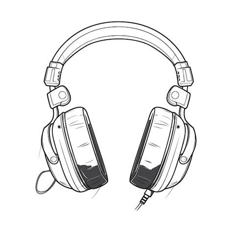 Premium Vector Hand Drawn Gaming Headset Illustration