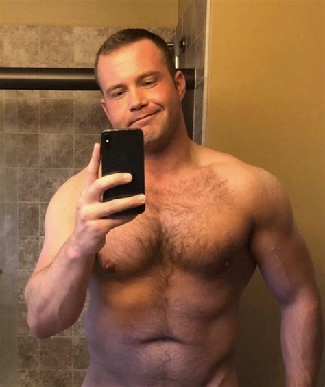 Handsome Hairy And Muscular Man Takes Selfie Hotguys