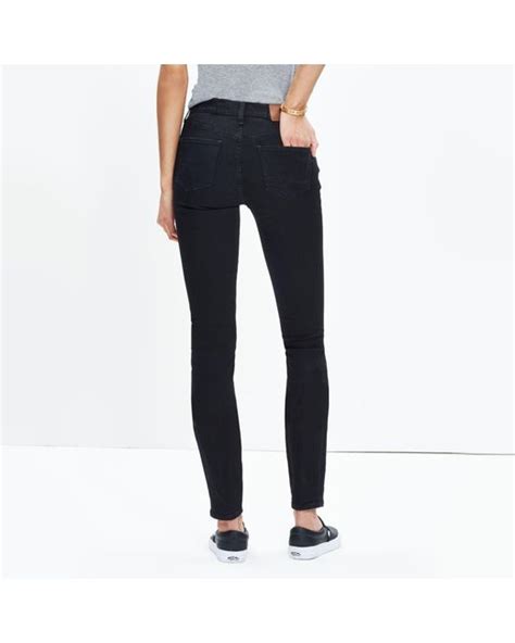 Madewell 9 High Rise Skinny Jeans In Black Frost In Black Lyst