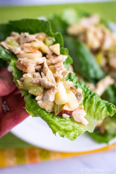 Waldorf Chicken Salad Lettuce Wraps The Weary Chef