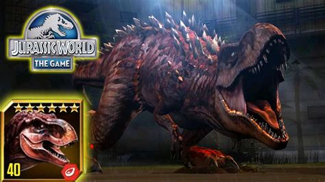 T Rex Gen 2 Max Level 40 Jurassic World The Game Youtube