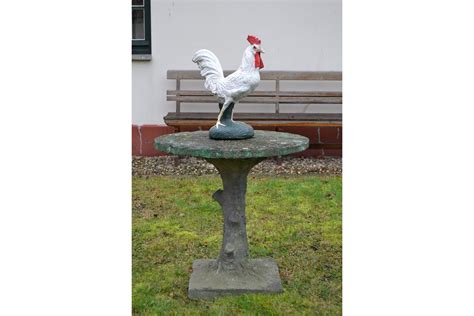 Lifesize Rooster Concrete Garden Ornament | Retro Station