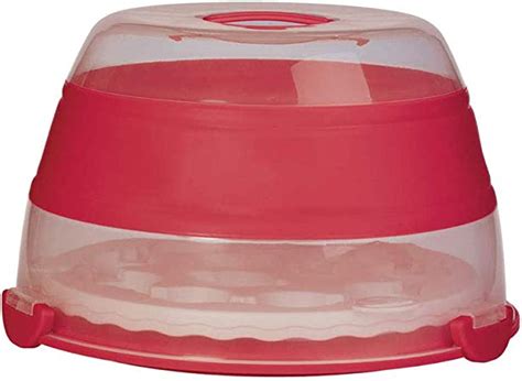 Prepworks By Progressive Collapsible Cupcake And Cake Carrier Red