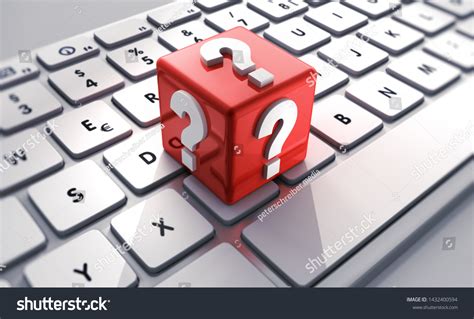 Dice Question Marks On White Computer Stock Illustration 1432400594