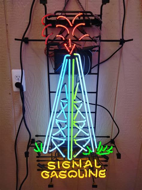 Signal Neon Sign Signal Gasoline Neon Signs Oil