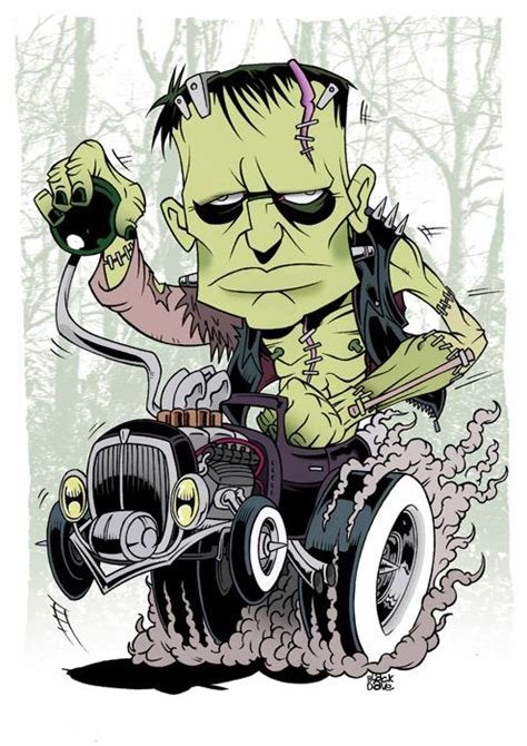 Franken Fink Ed Big Daddy Roth Inspired Piece Car Cartoon