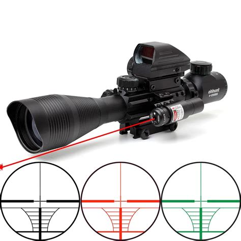 Ohhunt 4 12x50 Combo Red And Green Illuminated Reticle Range Finding Crossbow With Red Laser Rifle