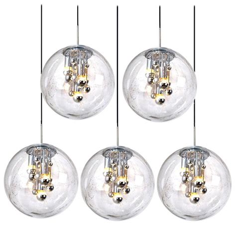 1 Of The 3 Large Hand Blown Bubble Glass Pendant Lights From Doria 1970s For Sale At 1stdibs