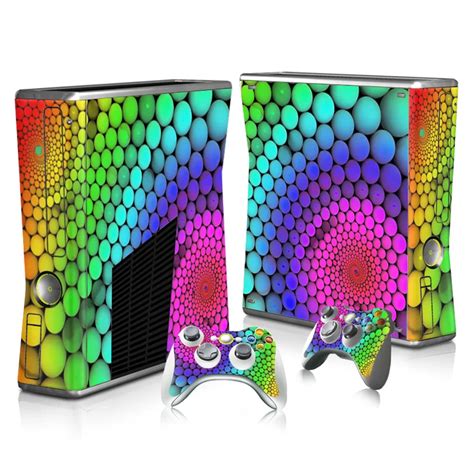 Colorful Skin Sticker Protector For Microsoft Xbox 360 Slim Console And