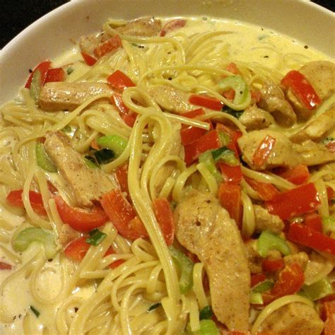Drain chicken and vegetables, reserving marinade. Healthy Cajun Chicken Linguine Recipe - Geni Recipes