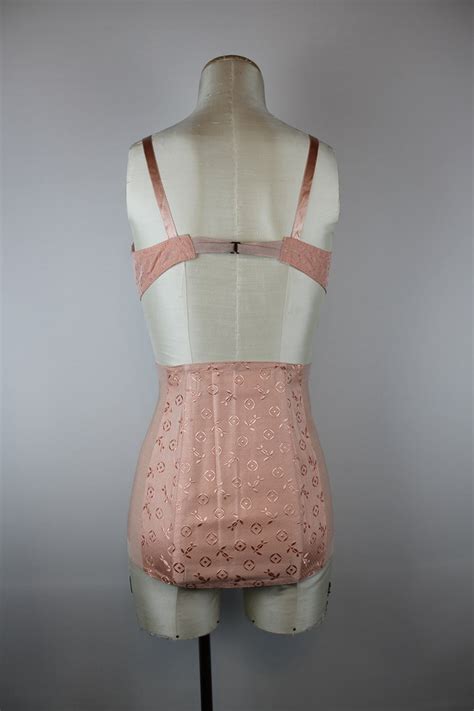 1950 Vintage Pink Satin Girdle Corset Vintage Vintage Garter Etsy