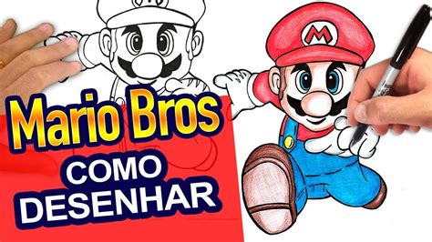 Como Desenhar O Mario Bros Passo A Passo How To Draw Mario Como