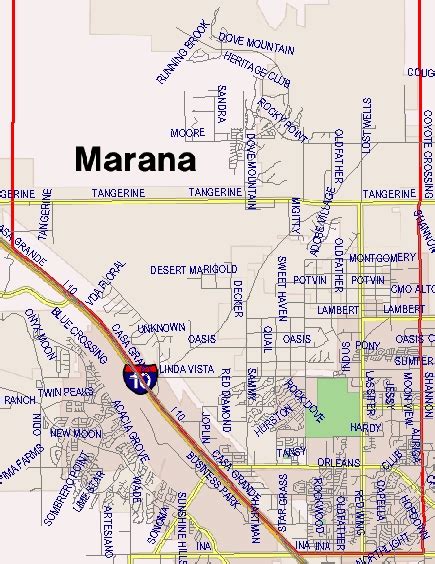 Marana School District Boundary Map East Of I 10