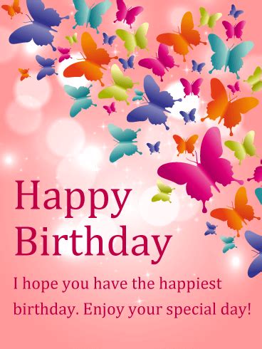 Maybe you would like to learn more about one of these? Shining Butterfly Happy Birthday Card | Birthday ...