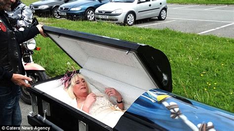 Bride Turns Up At Her Own Wedding In A Coffin Daily Mail Online