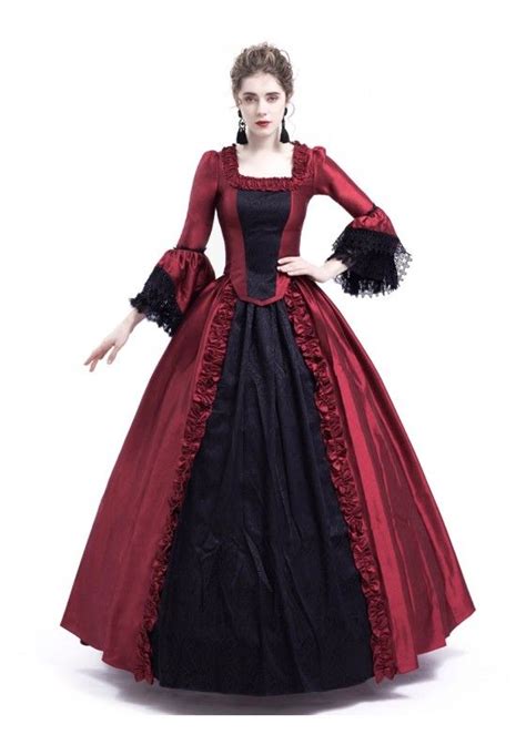 Red Ball Gown Theatrical Victorian Gown D3023 D Roseblooming