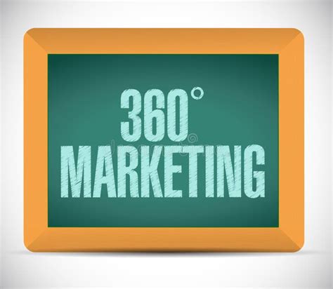 360 Marketing Board Sign Illustration Stock Illustration Illustration