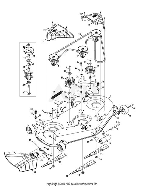 Troy Bilt 13wqa2kq011 Super Bronco 50 2015 Parts Diagram For Mower