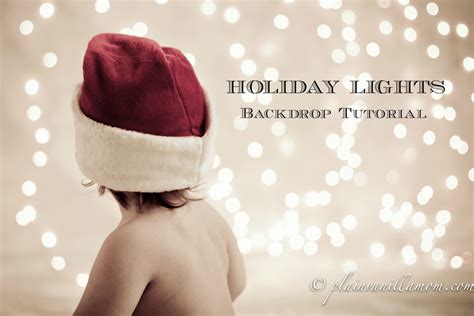 • diy christmas photo backdrop + how to fluff a christmas tree tutorial. Holiday Lights Photo Backdrop Tutorial - Plain Vanilla Mom