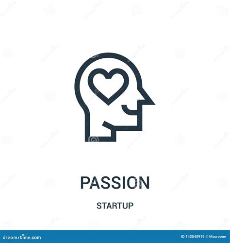 Passion Icon Vector From Startup Collection Thin Line Passion Outline Icon Vector Illustration
