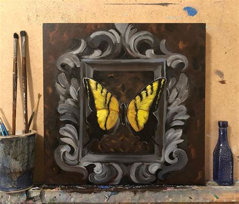 Framed Butterfly Painting Sierra Briggs Art Butterfly Painting